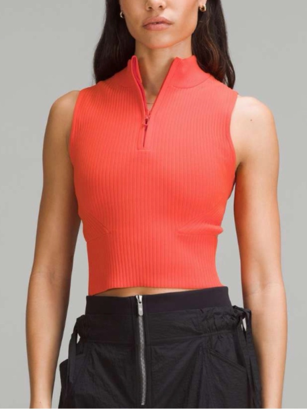 Lululemon Open Back Half-Zip Sweater Orange